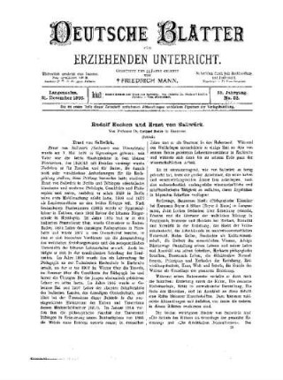 Rudolf Eucken und Ernst von Sallwürk : (Schluß)