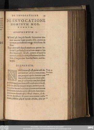 De Invocatione Hominum Mortuorum.