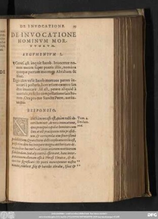 De Invocatione Hominum Mortuorum.