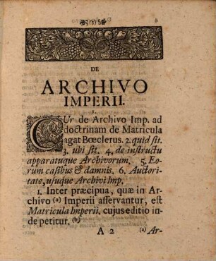 De archivio Imperii