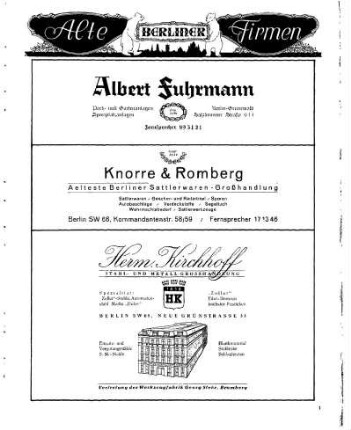 Alte Berliner Firmen