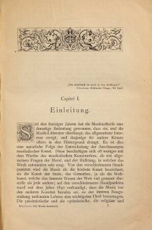 Die Musik-Aesthetik in ihrer Entwickelung von Kant bis auf die Gegenwart : ein Grundriss