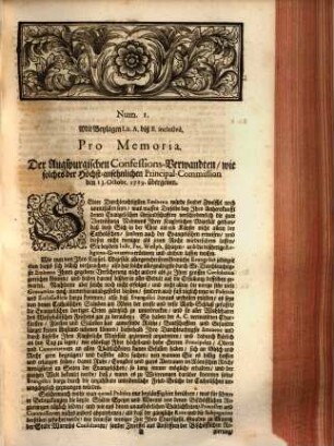 Kayserliches Commissions Decret in materia Religionis
