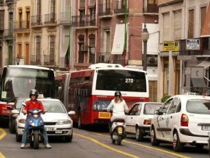 ständiger Verkehrsstau im Stadtzentrum