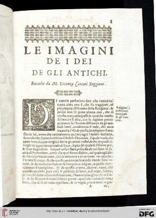 Le imagini de i dei de gli Antichi