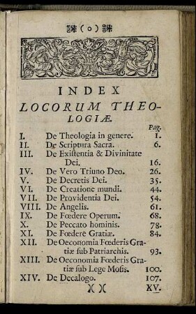 Index Locorum Theologiæ