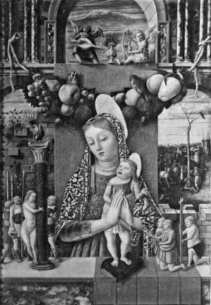 Madonna mit Kind, umgeben von Engeln