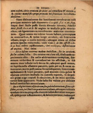 Dissertatio Medica De Angina, ex Epitome Praxeos Clinicae Georgii Wolffgangi Wegelii, Hereditarii in Schwartza, Medicinae Doctoris ...