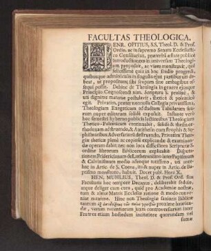 Facultas Theologica.