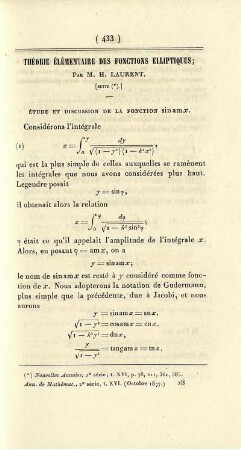 Théorie élémentaire des fonctions elliptiques.