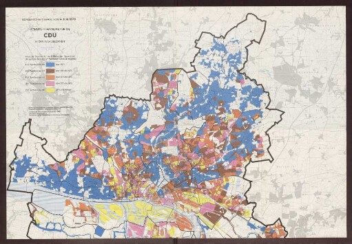Bürgerschaftswahl vom 4.Juni 1978 - Stimmen in Hamburg für die CDU in den Wahlbezirken
