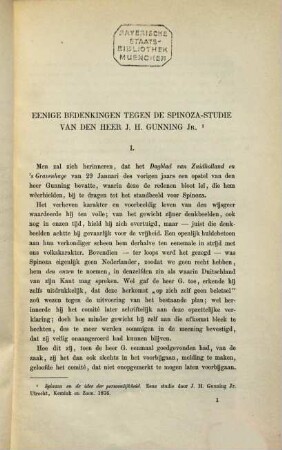 Spinoza en de vrijheid : Eenige bedenkingen tegen de Spinoza-studie van den heer J. H. Gunning jr. door H. J. Betz