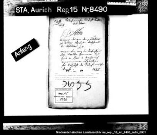 Das eigenmächtige Vorgehen des ehemaligen Sielrichters Takens in Weener und die Diätenforderungen der Deichrichter der Weener-Süderhammrichs-Deichacht