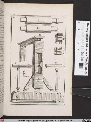 Explication des pieces qui composent la Presse pour imprimer en Taille-Douce.