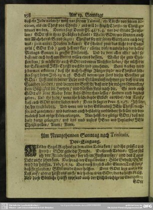 Am Neunzehenden Sonntag nach Trinitatis