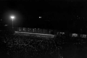 Freiburg: von oben, Hauptbahnhof Vorplatz; beim Empfang des Königs