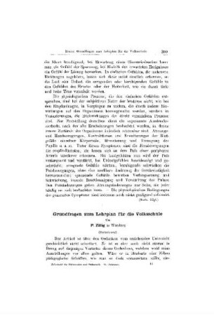 Grundfragen zum Lehrplan für die Volksschule : (Fortsetzung)