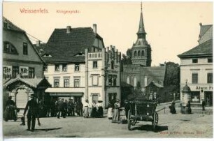 Weißenfels. Klingenplatz mit Pferdewagen