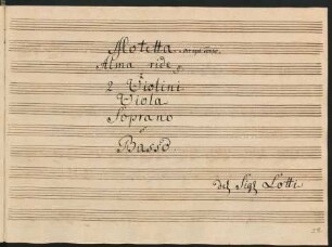 Alma ride exsulta mortalis; S, strings; F-Dur