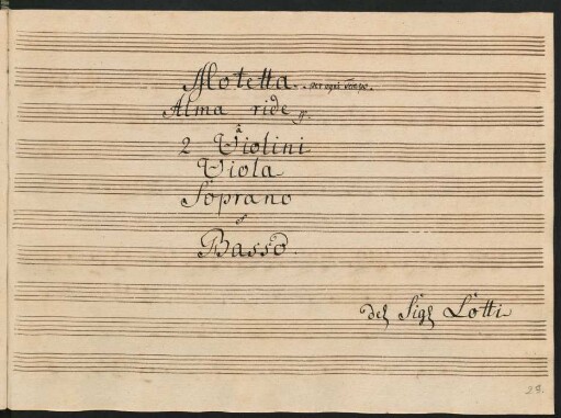 Alma ride exsulta mortalis; S, strings; F-Dur