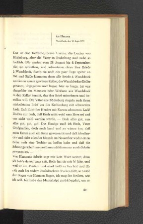 An Herder Wandsbeck, den 13. September 1774