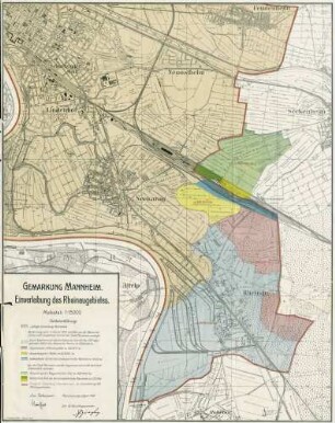 Gemarkung Mannheim. Einverleibung des Rheinaugebietes