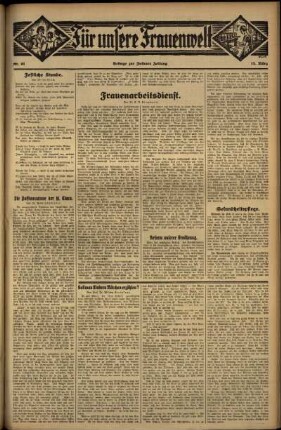 Zweite Ausgabe vom Donnerstag, den 15. März 1934.