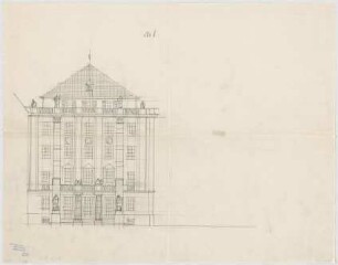 Thiersch, Friedrich von; München; Wohnungsneubauten Lehmpuhl - Fassadenentwurf (Ansicht)