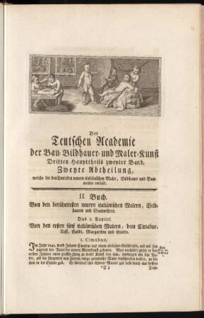 II. Buch. Von den berühmtesten neuern italiänischen Malern, Bildhauern und Baumeistern.