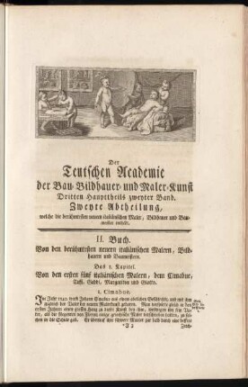 II. Buch. Von den berühmtesten neuern italiänischen Malern, Bildhauern und Baumeistern.