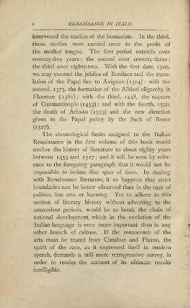 Renaissance in Italy, 4. Italian literature ; 1