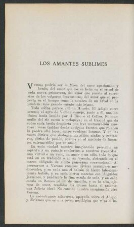 Los amantes sublimes