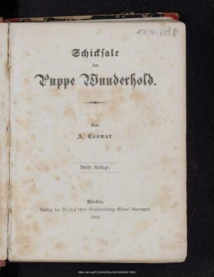 Schicksale der Puppe Wunderhold