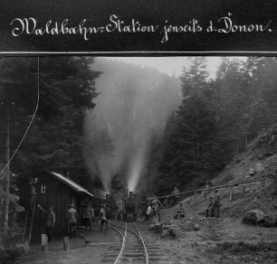 Erster Weltkrieg - "Kriegsansichten aus den Vogesen". "Waldbahn-Station jenseits des Donon" (Dép. Bas-Rhin)