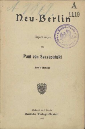 Neu-Berlin : Erzählungen