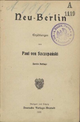 Neu-Berlin : Erzählungen
