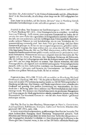 Jerchow, Friedrich :: 1913 - 1988, 75 Jahre Hausmakler zu Hamburg, Richard Großmann : Hamburg, 1988