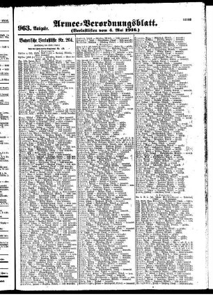 963. Ausgabe. Donnerstag, 4. Mai 1916