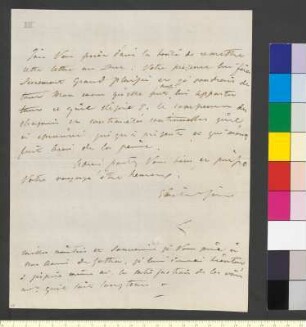 Brief von Gore, Emilie an Goethe, Johann Wolfgang von