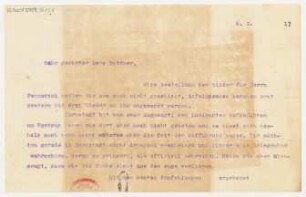 Brief an Julius Bittner : 06.10.1917