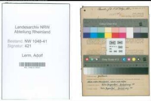 Entnazifizierung Adolf Lerm , geb. 16.04.1912 (Polizist)