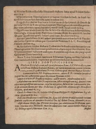 Libri Pontificiorum.