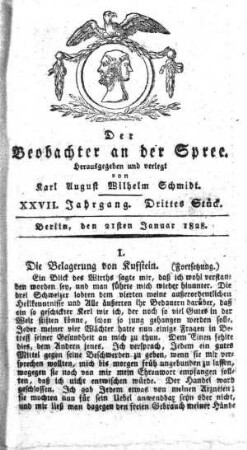 3. Stueck, 21. Januar 1828