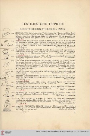 Textilien und Teppiche (Nr. 1202-1357)