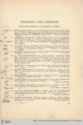 Textilien und Teppiche (Nr. 1202-1357)