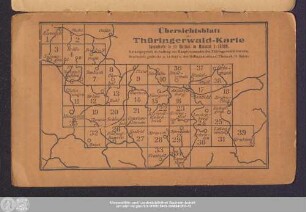 Übersichtsblatt zur Thüringerwald-Karte