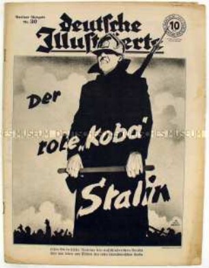 Wochenzeitschrift "Deutsche Illustrierte" mit einem mehrseitigen Bildbericht über das Leben und Wirken von Stalin