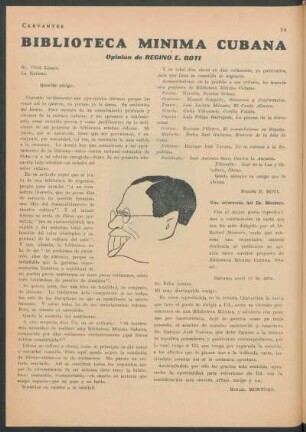 Biblioteca mínima cubana : Opinión de Regino E. Boti