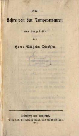 Lehre von den Temperamenten