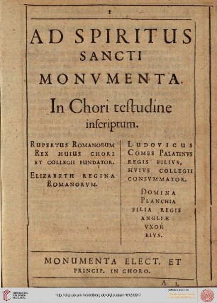 Ad Spiritus Sancti Monumenta